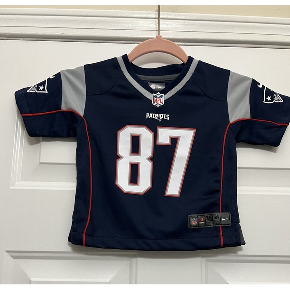 NIKE ON FIELD NE PATRIOTS ROB GRONKOWSKI # 87 KIDS 18 MONTHS BLUE JERSEY Baby - Picture 1 of 5
